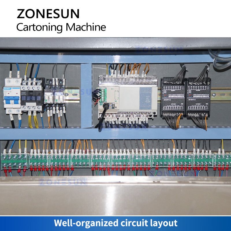 ZONESUN ZS-MSZH50L Auto Vertical Cartoning and Box Sealing Machine