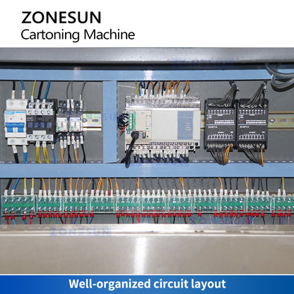 ZONESUN ZS-MSZH50L Auto Vertical Cartoning and Box Sealing Machine