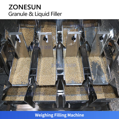 ZONESUN ZS-ZY300 Rotary Pouch Multigrain Porridge Packaging Machine for Food Granules Liquids Filling Sealing