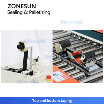 ZONESUN ZS-FXMD2 Automated Carton Sealing & Robotic Palletizing Line