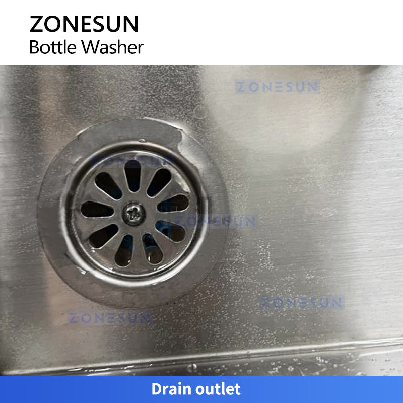 Zonesun ZS‑WB4S Semi‑automatic High‑Pressure Bottle Rinsing Machine