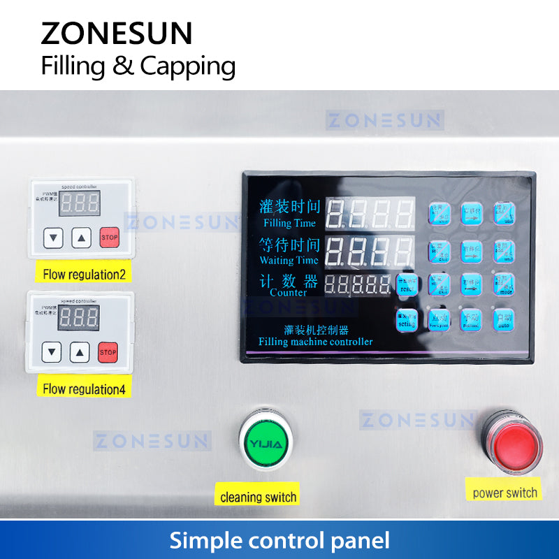 ZONESUN ZS-ASP4 Semi Automatic Spout Pouch Liquid Filling Machine