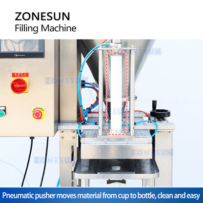 ZONESUN ZS-GTSC1 Semi-Automatic Auger Filler for Pickled & Stripped Food Packing