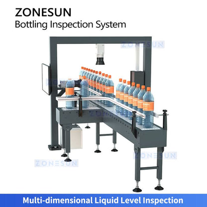 ZONESUN ZS-MD200 Automatic Vision Inspection System –Bottle Cap Liquid Level & Label Quality Control Machine