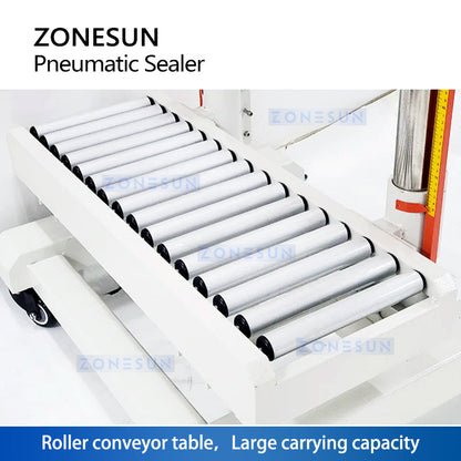 Zonesun ZS‑QLF700A Pneumatic Vertical Band Sealer with Conveyor