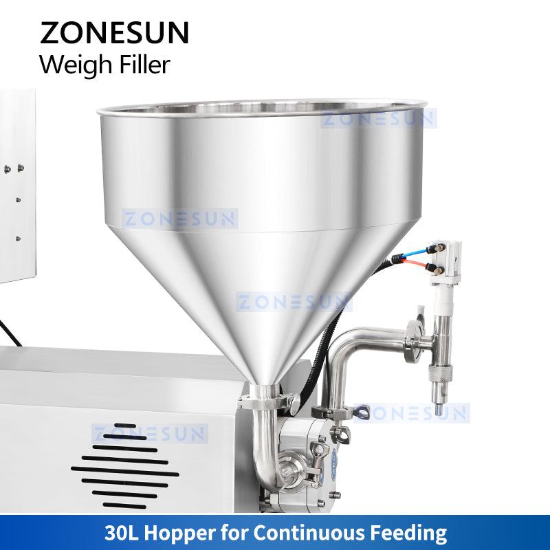 ZONESUN ZS-RPW1Z Tabletop Weighing Filler for Sauces, Honey & Paste Products
