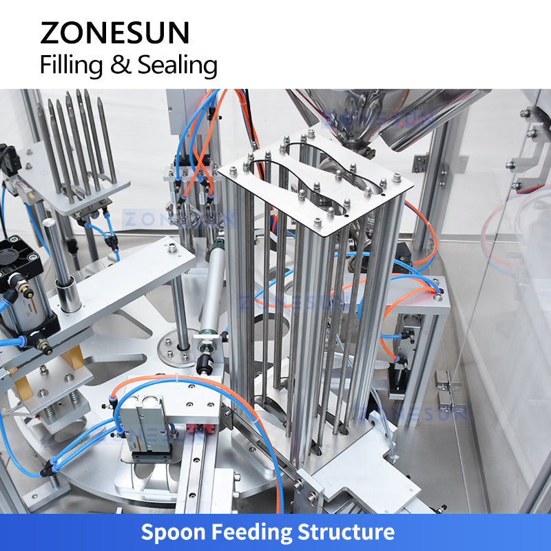 Zonesun ZS-FSHS20 Automated Honey Spoon Filling and Sealing Machine with Star Wheel