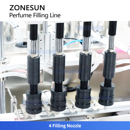 ZONESUN ZS-FAL180X11 Perfume Bottle Filling Capping Production Line Cosmetic Liquid Filling Equipment