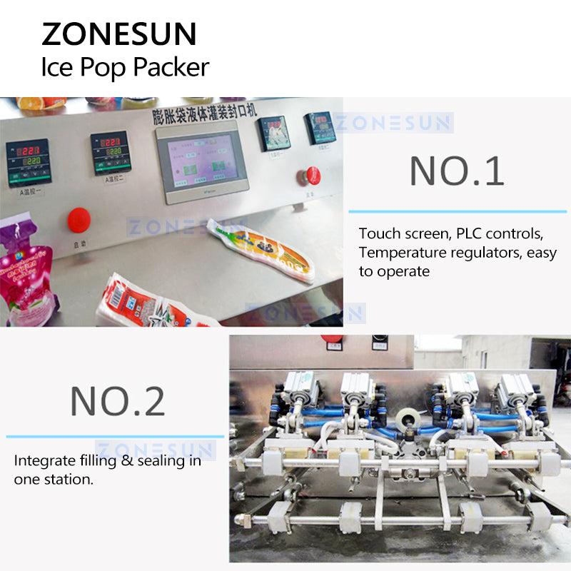 Zonesun ZS-FS8 Automatic 8‑Head Ice Pop Packing Machine