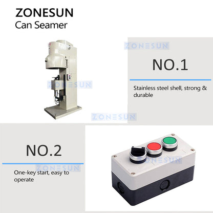 Zonesun ZS-CS1 Semi‑Automatic Can Seamer for Cylindrical Cans