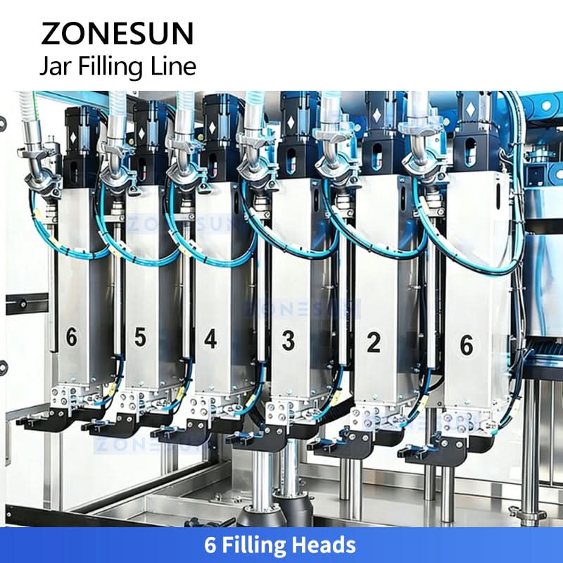 ZONESUN ZS-FAL180V9 Automatic Jam Sauce Filling Vacuum Capping Machine Line for Glass Jars