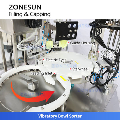 ZONESUN ZS-AFC7D Desktop Perfume Filling and Capping Machine
