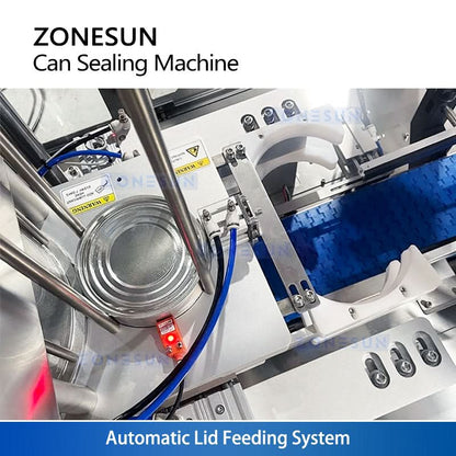 ZONESUN ZS-AFK500 Automatic Can Vacuum & Nitrogen Flushing Capping Machine for Food & Milk Powder Canning
