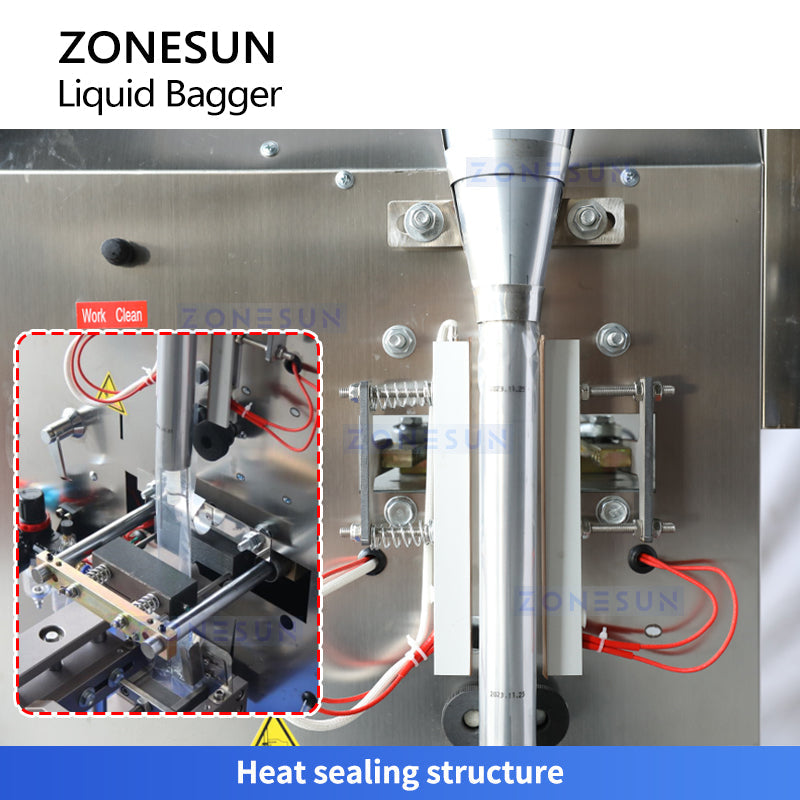 ZONESUN ZS-FS200D Automatic Vertical Liquid Sachet Filling and Sealing Machine for Water and Juice Pouch Packing
