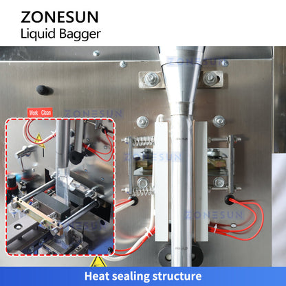 ZONESUN ZS-FS200D Automatic Vertical Liquid Sachet Filling and Sealing Machine for Water and Juice Pouch Packing