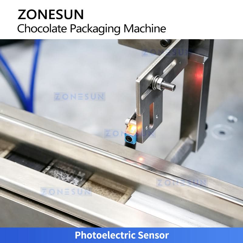ZONESUN ZS-CWM2 Automatic Envelope Fold Wrapping Machine for Chocolate Bars & Tablets