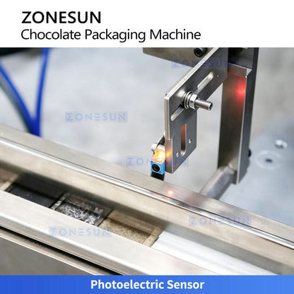 ZONESUN ZS-CWM2 Automatic Envelope Fold Wrapping Machine for Chocolate Bars & Tablets