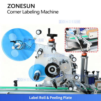ZONESUN ZS-TB833R2 High Speed Corner Labeling Machine for Box Packaging
