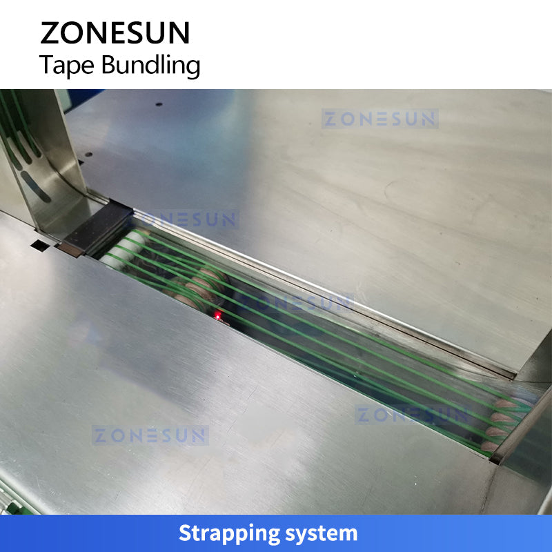 Zonesun ZS-KZM30 Automatic Tape Bundling Machine, Ultrasonic Heat-Seal