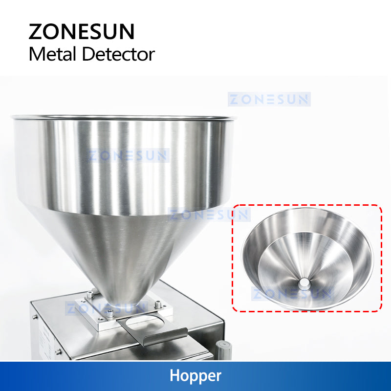 ZONESUN ZS-MS1 Industrial Metal Separator for Granules & Powders – High Precision Magnetic & Non-Magnetic Metal Detector (304 Stainless Steel)