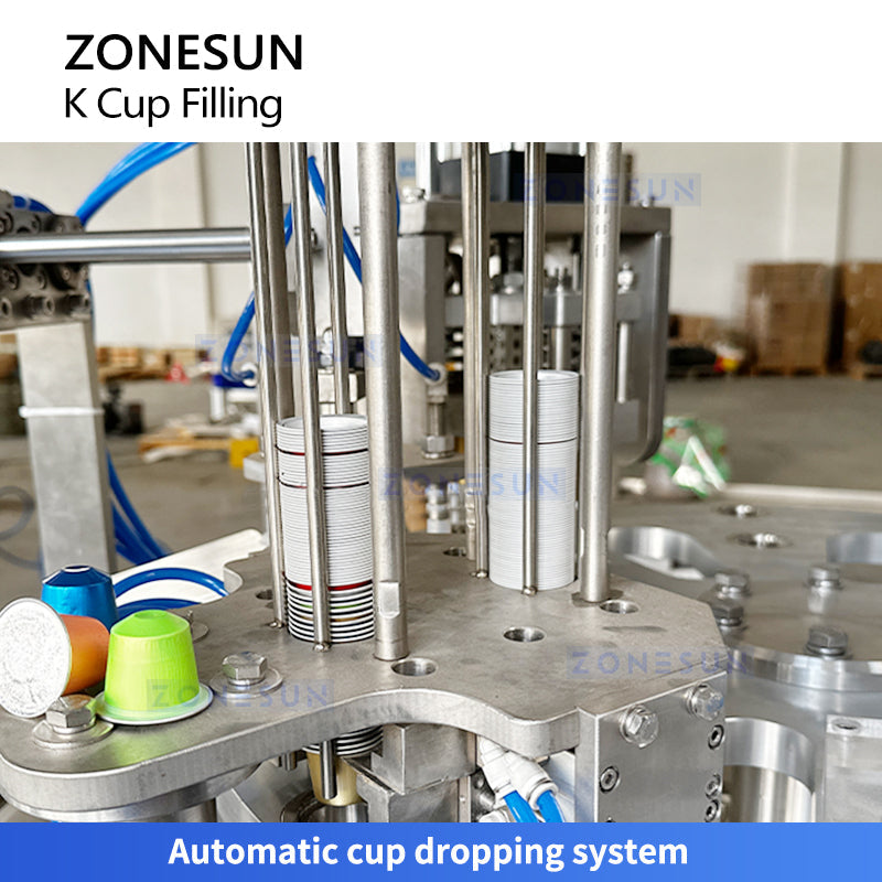 Zonesun ZS‑KCFC2 Dual‑Station Coffee K‑Cup Filling Machine