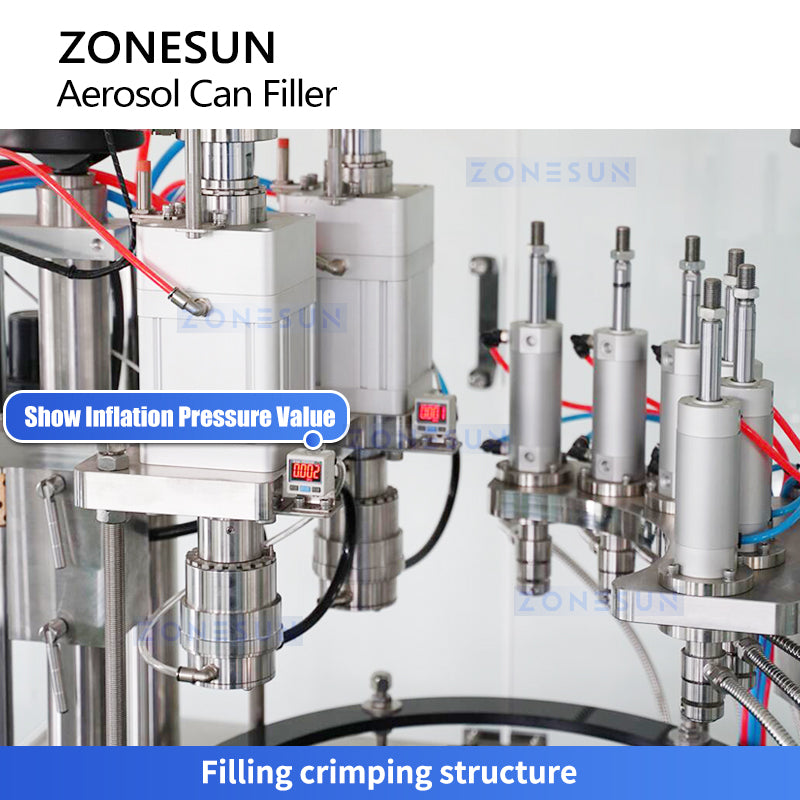 Zonesun ZS-QW6A Bag-on-Valve Aerosol Filling and Crimping Machine