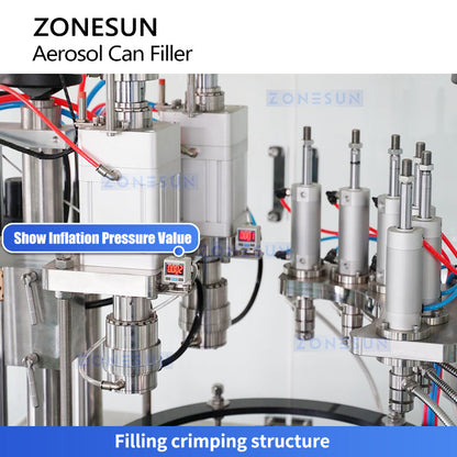 Zonesun ZS-QW6A Bag-on-Valve Aerosol Filling and Crimping Machine