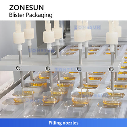 ZONESUN ZS-DPP270L Horinzontal Liquid or Paste Raluminum Blister Packing Machine