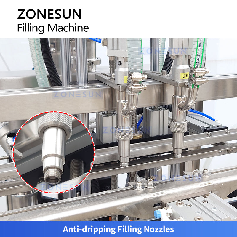 ZONESUN ZS-YT2T-2PXD Automatic Servo Piston Pump Filling Machine 2 Heads  Shampoo Lotion Paste  Filler
