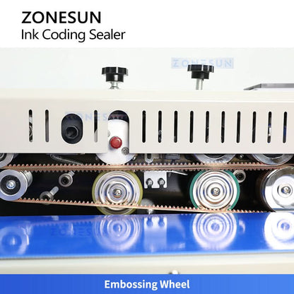 ZONESUN ZS-FR1000 Automatic Continuous Band Sealer with Date Coding for Plastic & Foil Bags