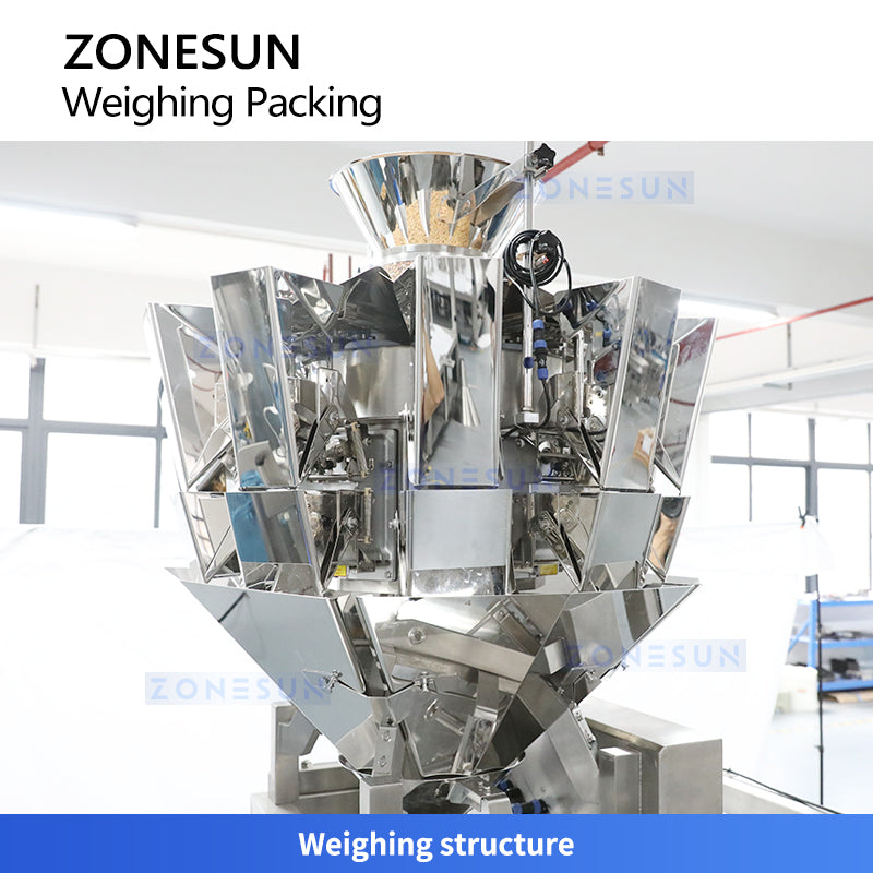 ZONESUN ZS-AFS200 Automatic Rotary Premade Pouch Packing Machine Granules Nuts Filling Weighing Equipment