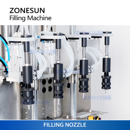 ZONESUN ZS-YTZL500 Semi-Automatic Vacuum Liquid Filling Machine for Perfume & Essential Oil (1-4 Nozzles Optional)