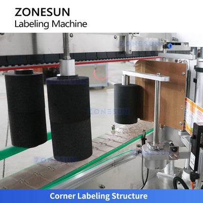ZONESUN ZS-TB501 Automatic Corner Labeling Machine for Square Bottles