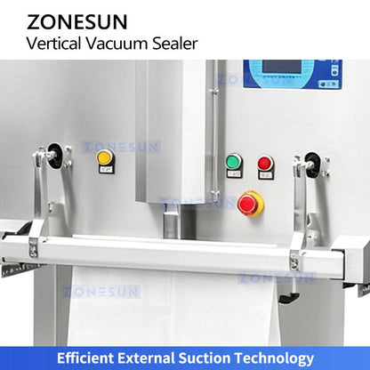 ZONESUN ZS-DZ600OL  Vertical Nozzle Vacuum Sealer with Gas Flush for Large Bags Powder