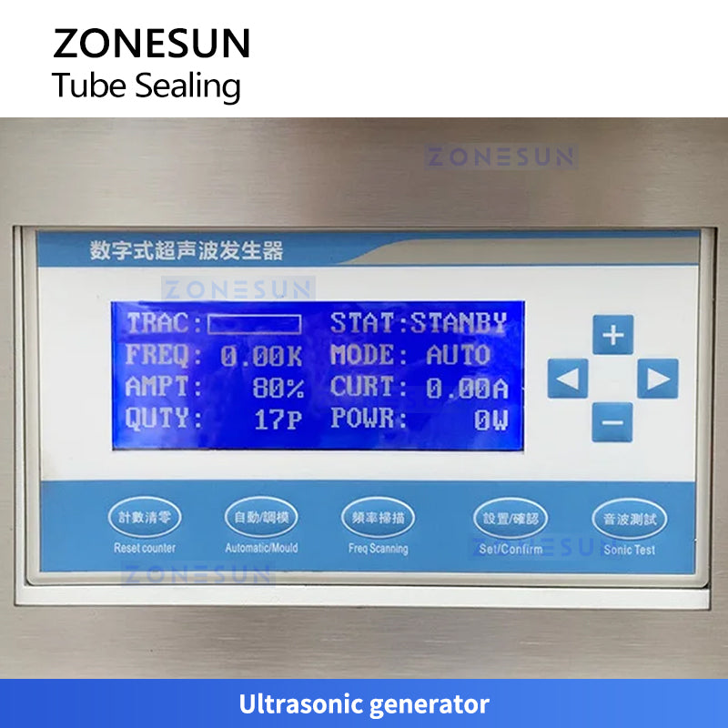ZONESUN ZS-FS005U Semi-Automatic Ultrasonic Cosmetic Tube Sealing Machine Plastic Tube Sealer