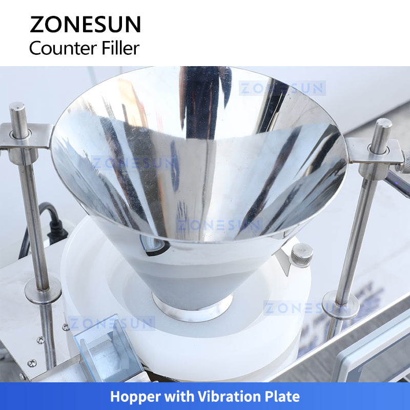 ZONESUN ZS-SL2 Automatic Capsule & Pill Counting Machine, Dual-Head Bottle Counter Filler for Softgels, Gummies, Candies
