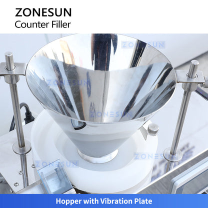 ZONESUN ZS-SL2 Automatic Capsule & Pill Counting Machine, Dual-Head Bottle Counter Filler for Softgels, Gummies, Candies