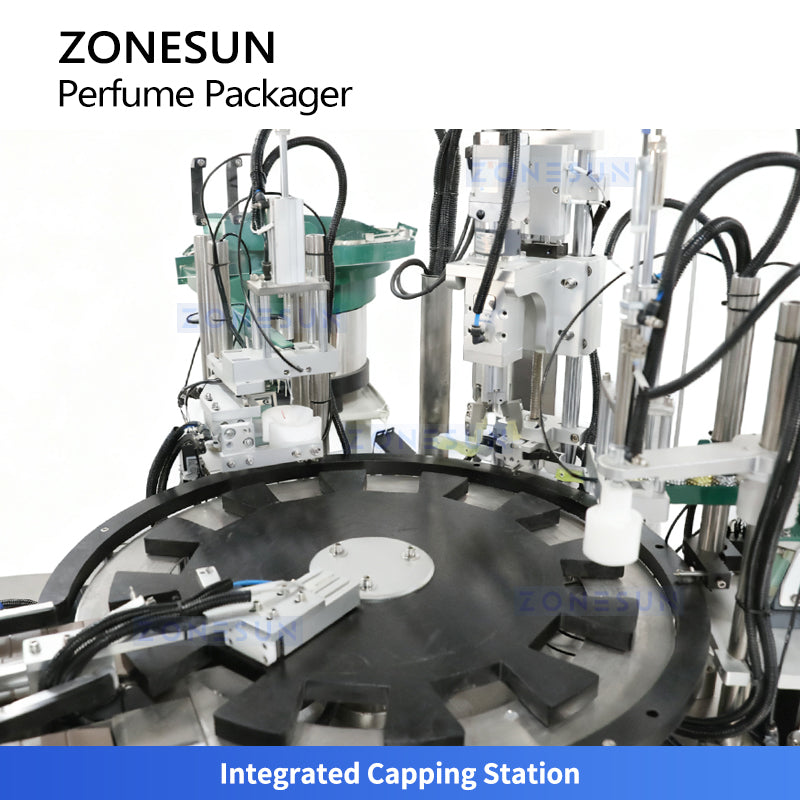 ZONESUN ZS-AFC9C Automatic Perfume Vacuum Filling and Capping Packaging Machine