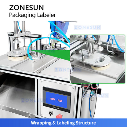 ZONESUN ZS-PK910 Automatic Pleated Soap Wrapping and Labeling Machine Disposable Soap Wrapper