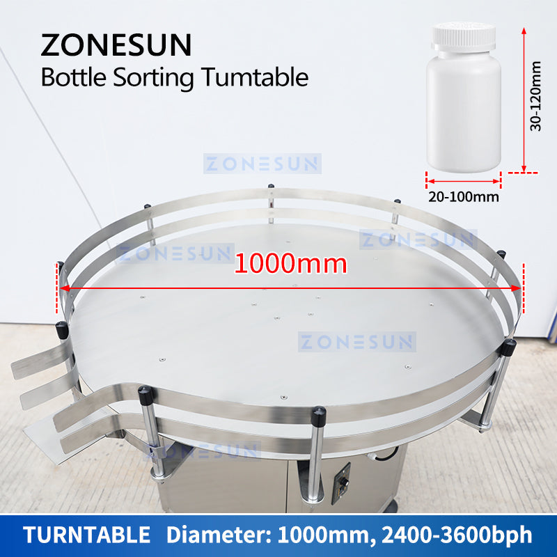 ZONESUN Bottle Unscrambler Automatic PET Glass Bottle Sorting Machine ZS-SP1000