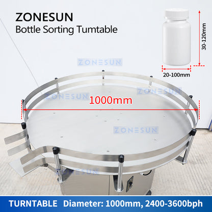 ZONESUN Bottle Unscrambler Automatic PET Glass Bottle Sorting Machine ZS-SP1000