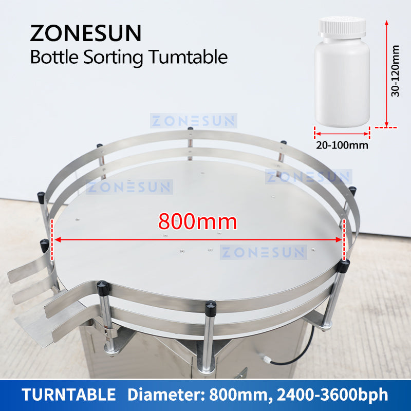 ZONESUN Bottle Unscrambler Automatic PET Glass Bottle Sorting Machine ZS-SP1000