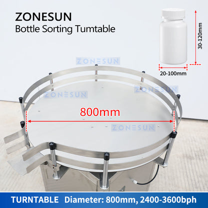 ZONESUN Bottle Unscrambler Automatic PET Glass Bottle Sorting Machine ZS-SP1000