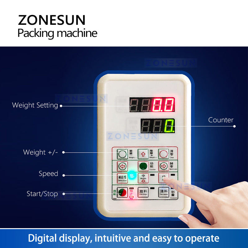 ZONESUN ZS-GWF2 Dual-Hopper Granule Filling Weighing Machine