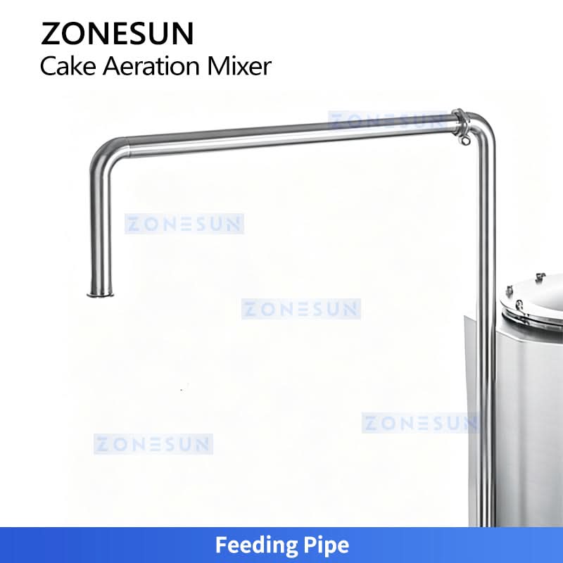 ZONESUN ZS-DG130 Industrial Continuous Batter Whipping Machine, Automatic Cake Aeration Mixer for Bakery Production Line