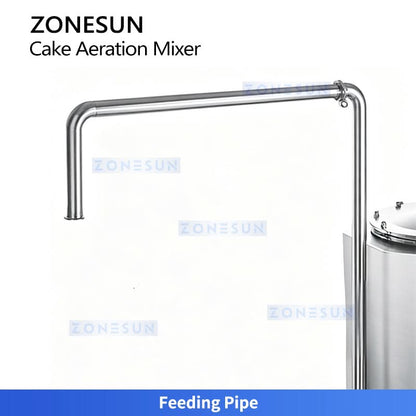 ZONESUN ZS-DG130 Industrial Continuous Batter Whipping Machine, Automatic Cake Aeration Mixer for Bakery Production Line