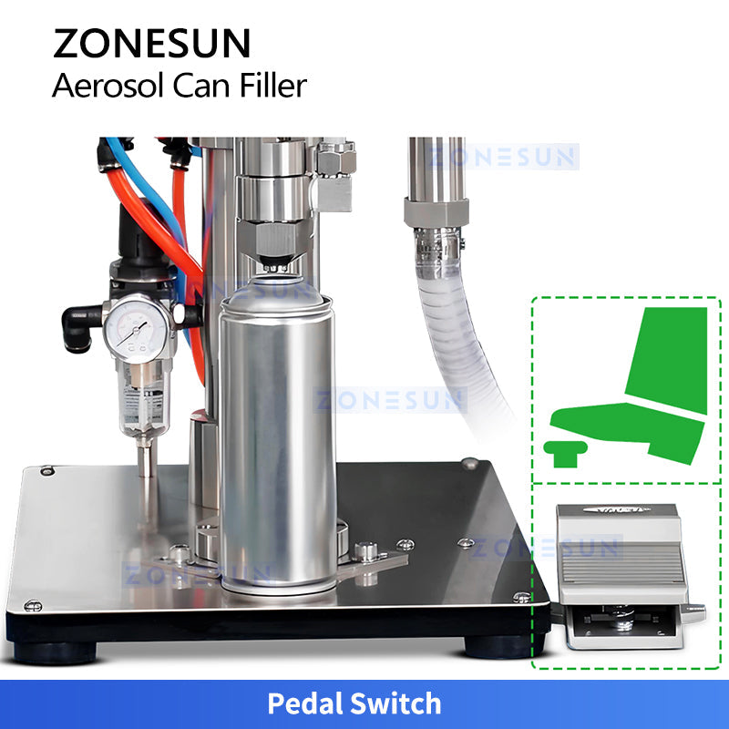 ZONESUN ZS-CQ3 Manual Pneumatic Aerosol Filling Machine for Liquids