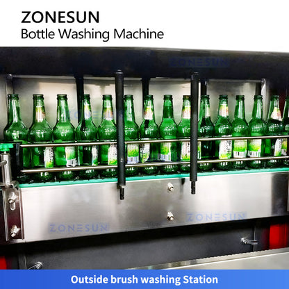 ZONESUN ZS-WB15 Automatic Glass Bottle Washing Machine  Beer Jar Cleaning Machinery