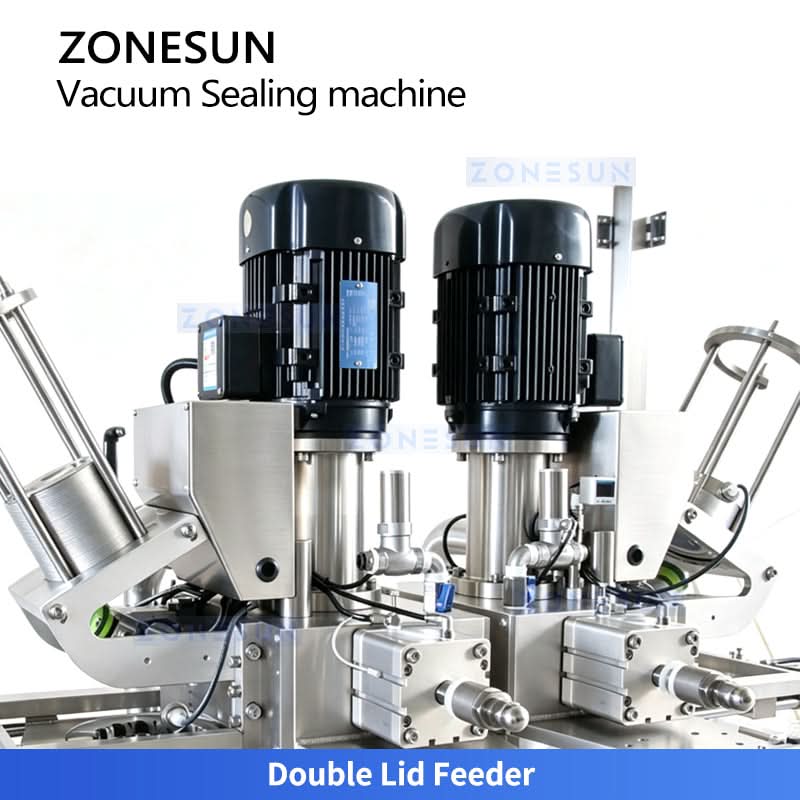ZONESUN ZS-AFK120 Automatic Vacuum Can Seamer Machine for Milk Powder Packaging Line