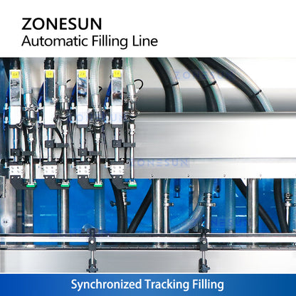 ZONESUN ZS-FAL180V16 Automatic Liquid Filling, Capping & Checkweighing Production Line